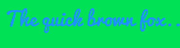 Image with Font Color 1E90FF and Background Color 00E156